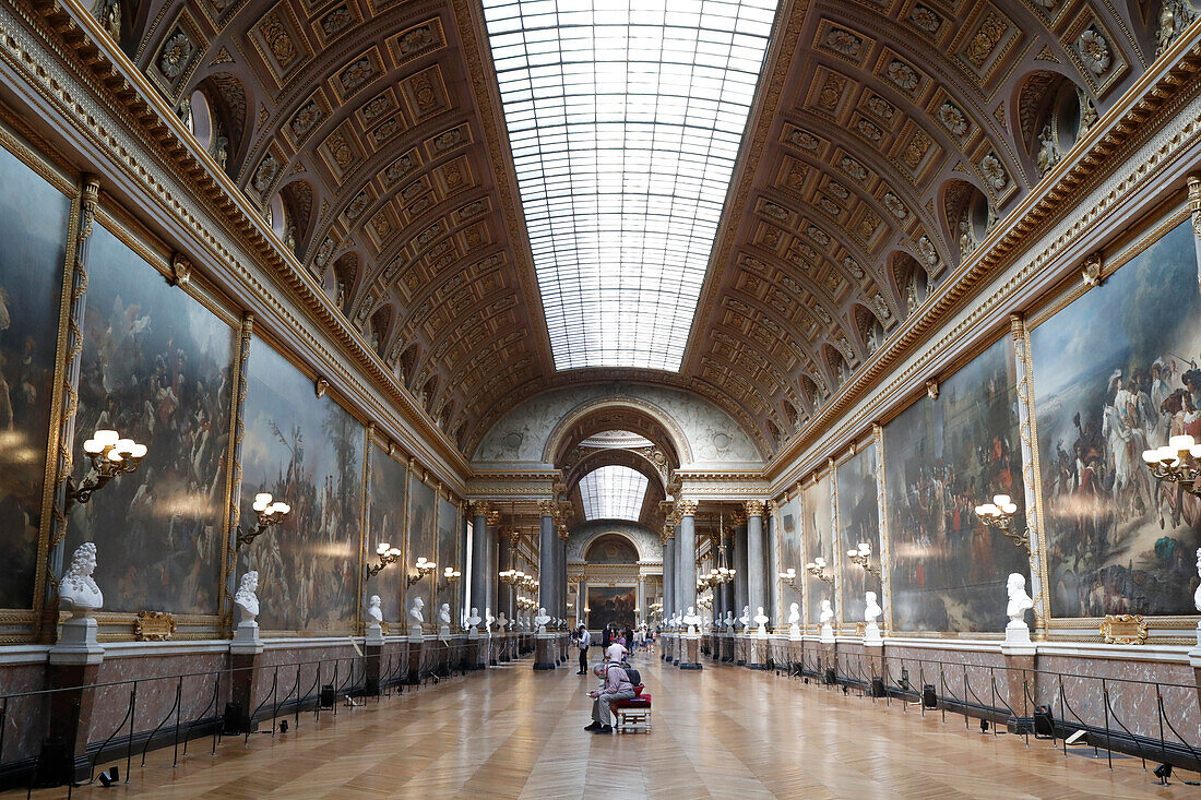 The Galerie des Batailles in the Palace of Versailles, UNESCO World Heritage Site, Versailles, Yvelines, France, Europe