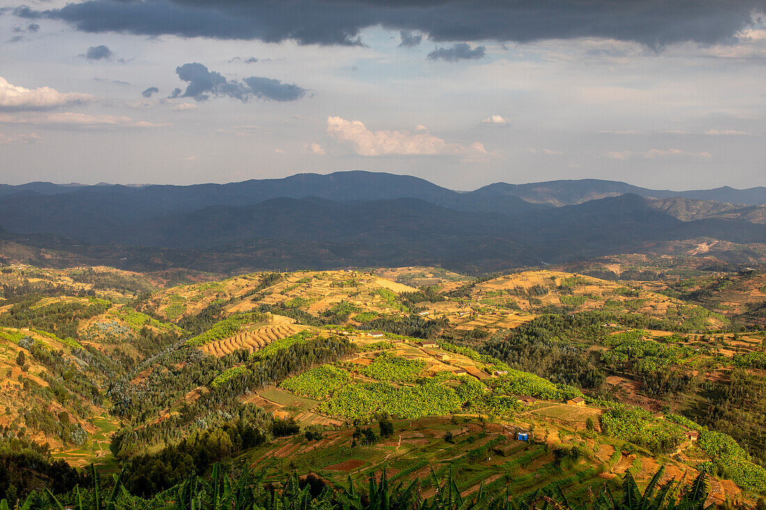 Hills in western Rwanda, Africa