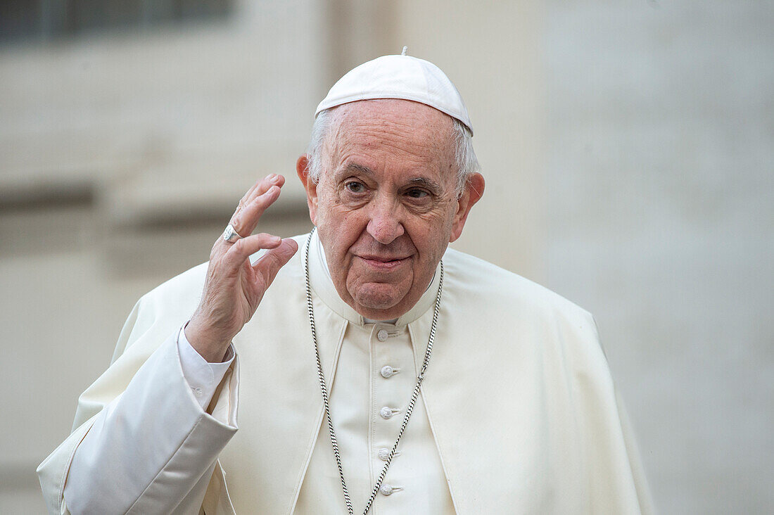 Papst Franziskus, Papst seit 2013, erster Jesuiten-Papst, der erste aus Amerika, der erste aus der südlichen Hemisphäre, Vatikan, Rom, Latium, Italien, Europa