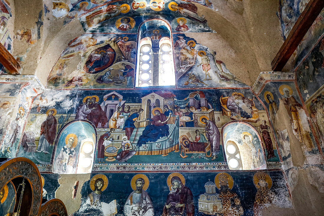Fresken in der orthodoxen Klosterkirche Studenica, UNESCO-Weltkulturerbe, Studenica, Serbien, Europa