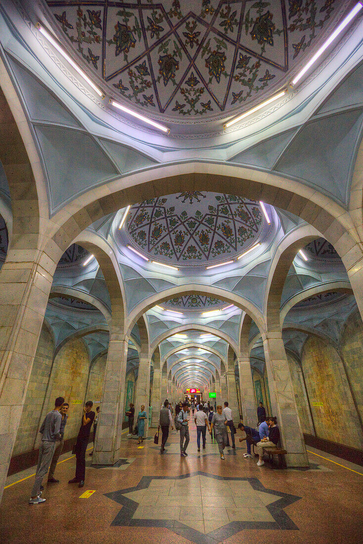 Alisher Navoi Station, Tashkent Metro, Tashkent, Uzbekistan, Central Asia, Asia