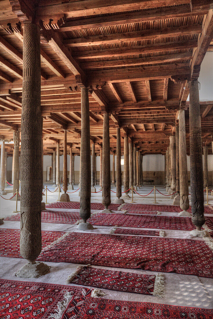 Innenansicht, Dschuma-Moschee, Ichon Qala (Itchan Kala), UNESCO-Weltkulturerbe, Chiwa, Usbekistan, Zentralasien, Asien