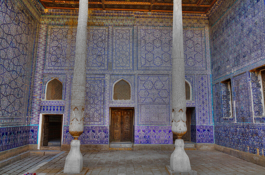 The Public Audience Hall, Kunya Ark Citadel, Ichon Qala (Itchan Kala), UNESCO World Heritage Site, Khiva, Uzbekistan, Central Asia, Asia