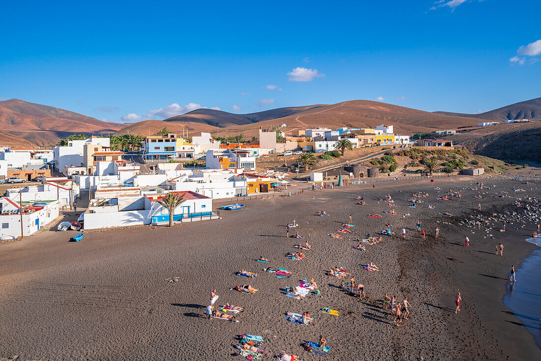 Blick auf Playa de Ajuy vom Mirador Playa de Ajuy, Ajuy, Fuerteventura, Kanarische Inseln, Spanien, Atlantik, Europa