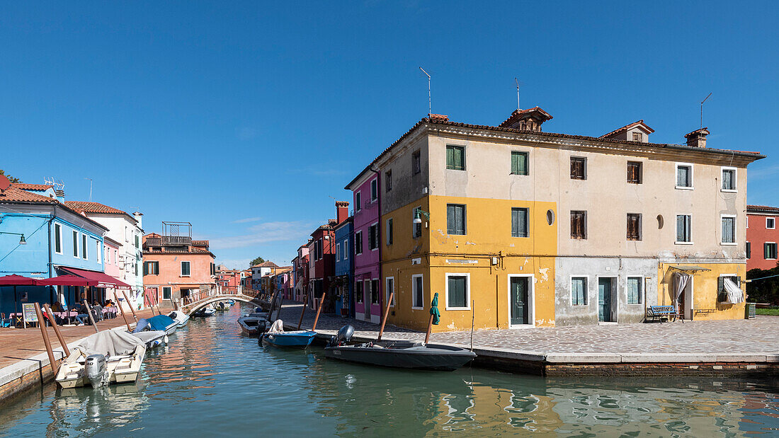Die bunten Häuser von Burano, Insel Burano, Venedig, Venetien, Italien, Europa