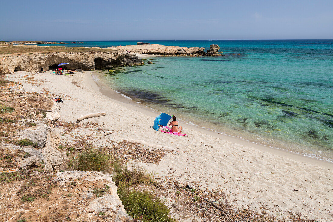 Spiaggetta Rocco on the Adriatic coast, San Foca, near Melendugno, Lecce province, Puglia, Italy, Europe