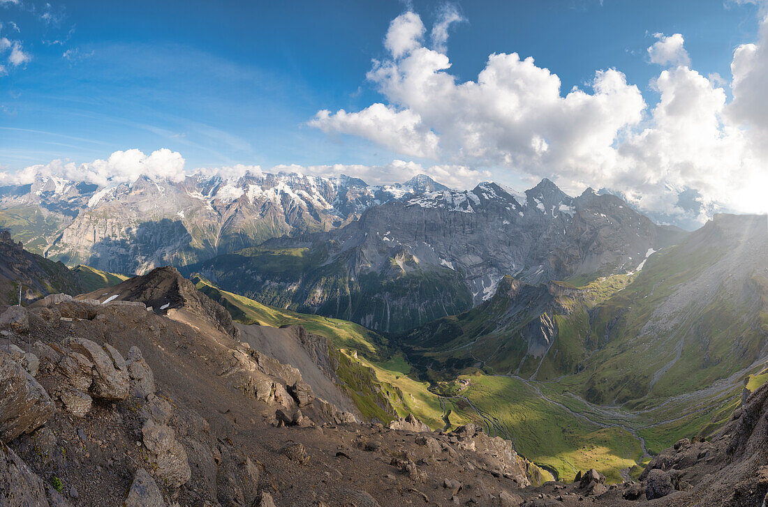 Jungfraugruppe vom Schilthorn Piz Gloria, Murren, Lauterbrunnen, Schweiz, Europa