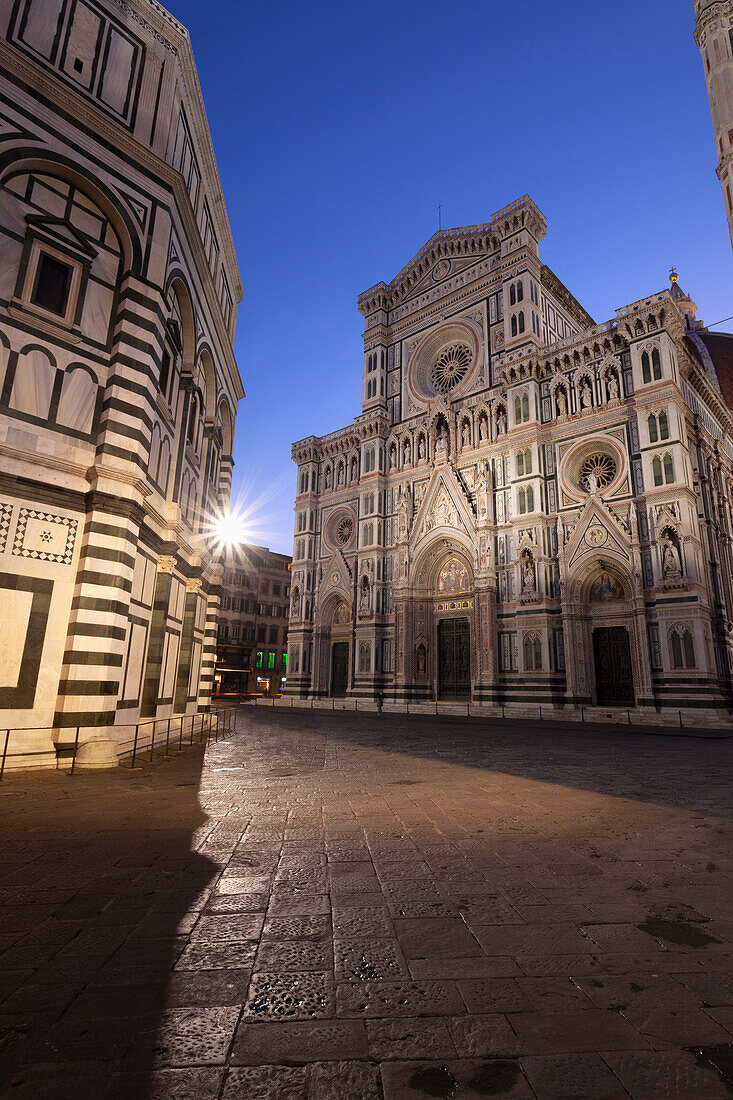 The facade of Florence Cathedral, Florence, Tuscany, Italy