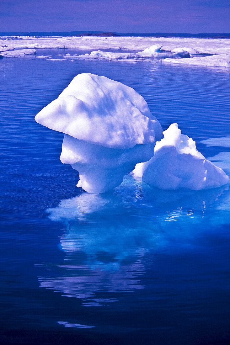 Drifting pack ice formation, Wager Bay, Nunavut, Canada