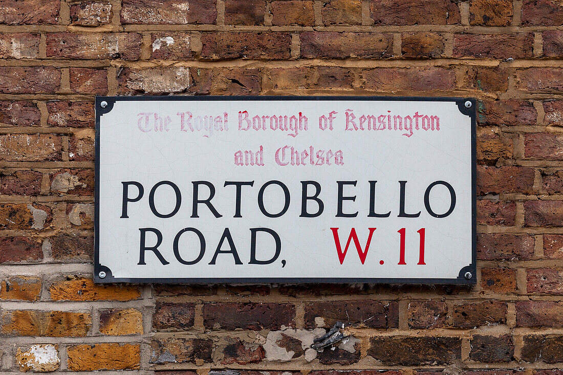 Portobello Road, Notting Hill, London, Großbritannien, UK