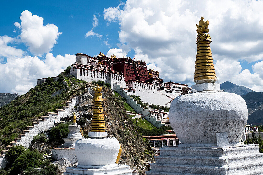 The Potala Palace in the city of Lhasa