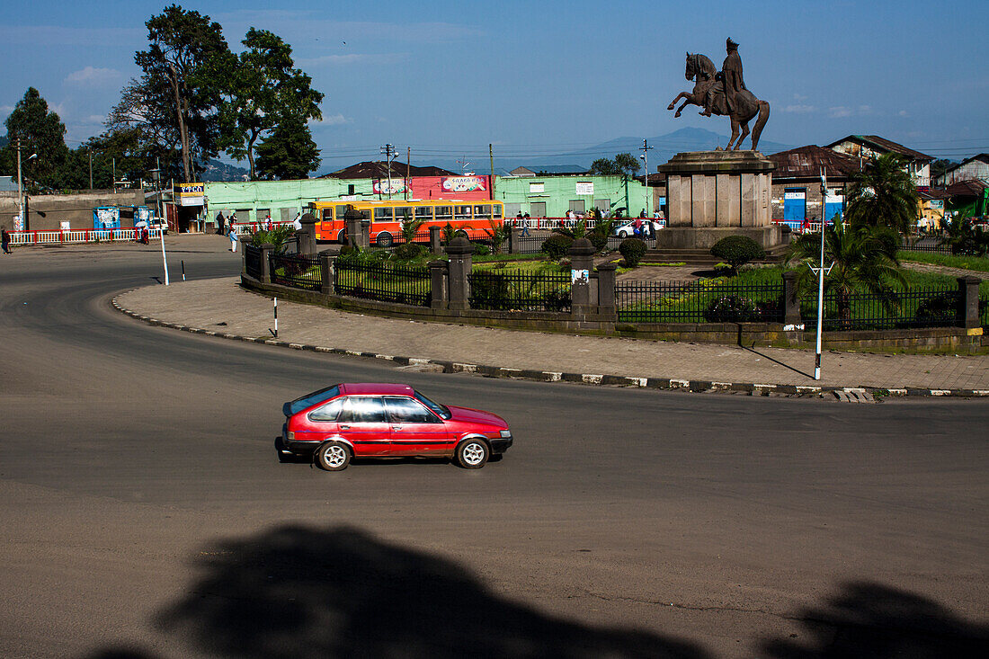 Menelik-Reiterstatue in Addis Abeba, Äthiopien