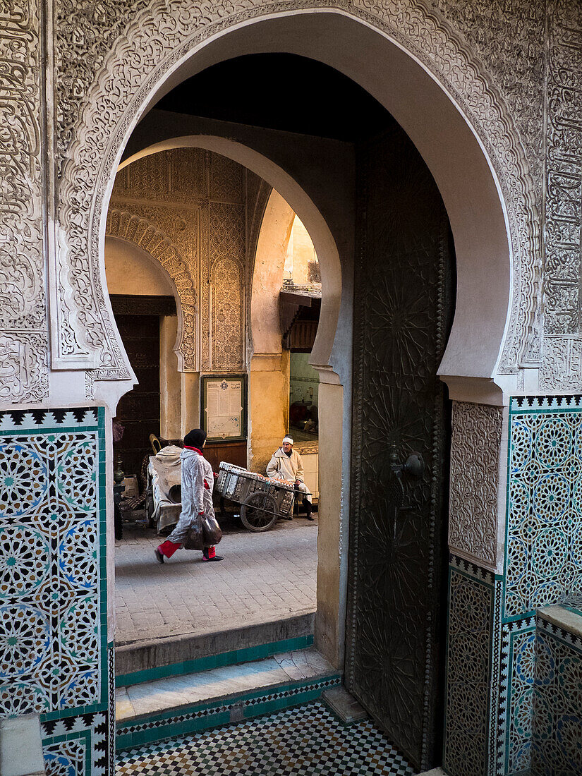 People in the Medina of Fes