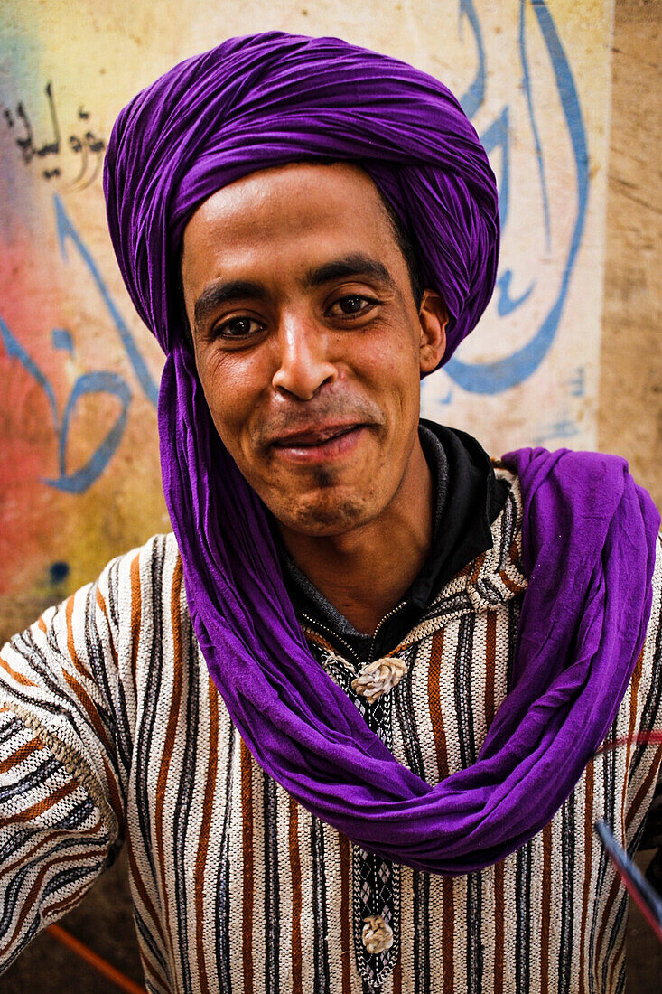 Portrait in the bazaar of Rissani