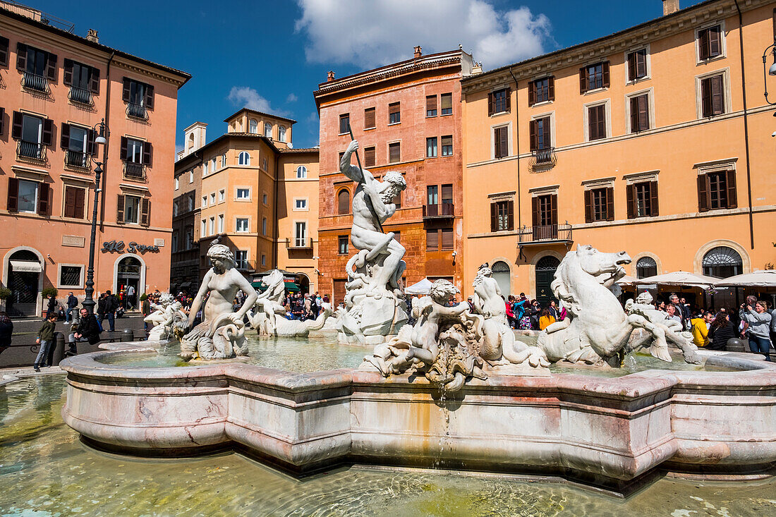 Monumentale Springbrunnen auf der Piazza Navona