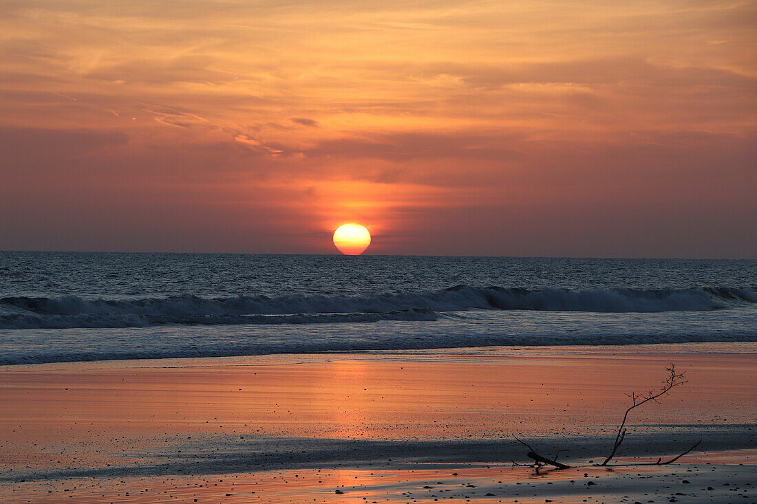 Beautiful sunset in Jiquilillo beach, Chinandega, Nicaragua