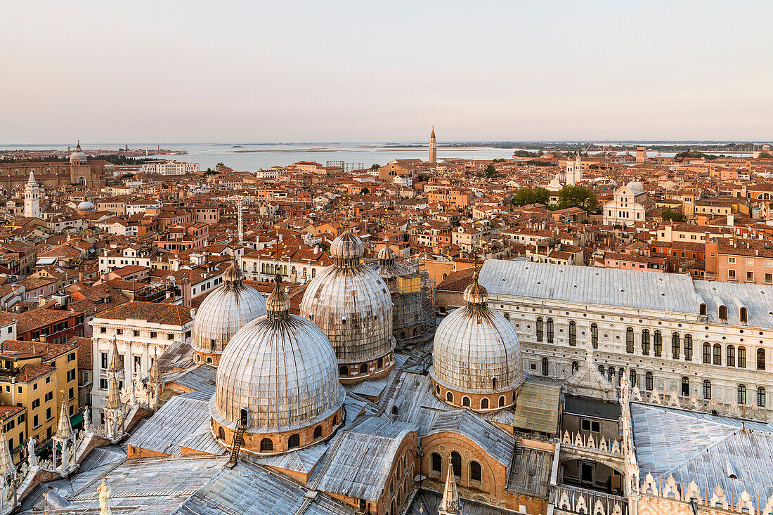 Italy,Veneto,Venice,view of Venice from the bell tower of San Marco (Saint Mark’s bell tower)