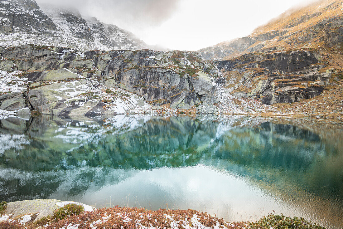 Bojret lake, Vallone di Cambrelle, Locana, Valle dell Orco, Province of Turin, Graian alps, Piedmont, Italy