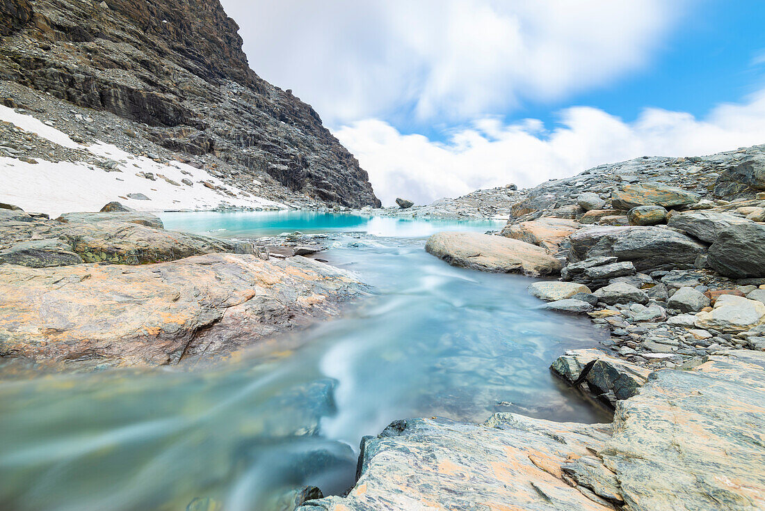 Gran Lac de Tzere, Vallone delle Cime Bianche, Val d Ayas, Italienische Alpen, Aosta-Tal, Italien