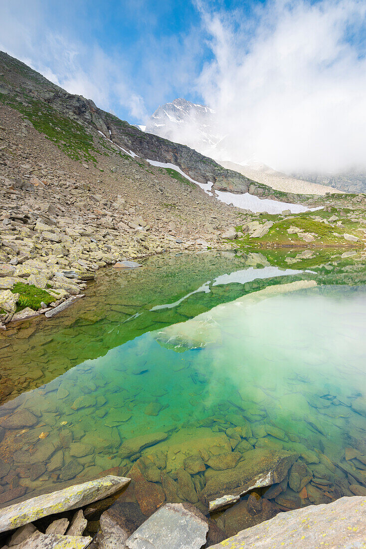 Pratorotondo lake, Valle dell Orco, Gran Paradiso National Park, Italian alps, Province of Turin, Piedmont, Italy