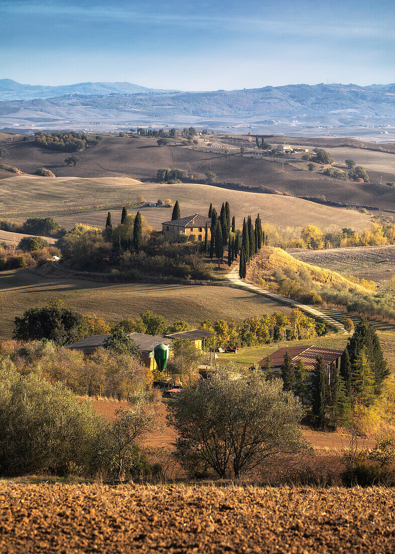 Belvedere farmhouse, Orcia Valley, Siena province, Tuscany district, Italy, Europe