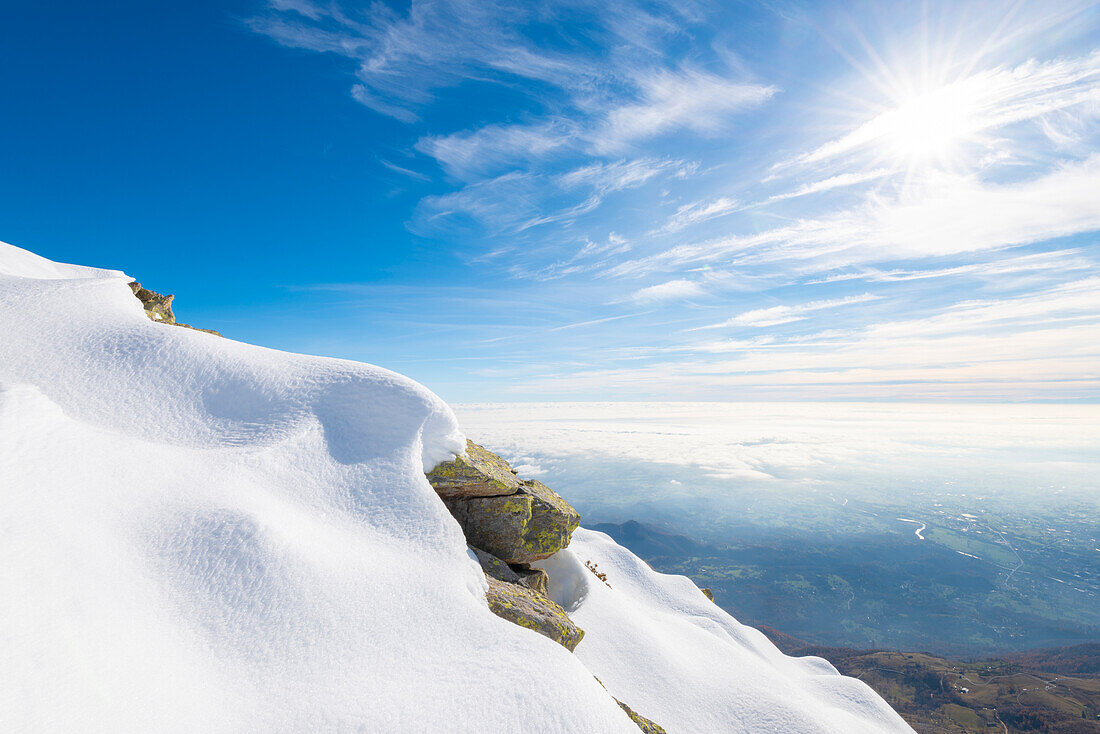 The slopes of Quinseina, Valle Sacra, Canavese, Province of Turin, Piedmont, Italian alps, Italy