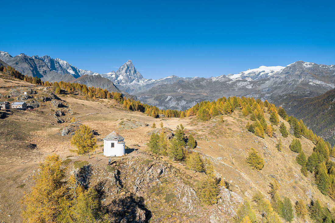 Herbst in Gilliarey (Torgnon, Valtournenche-Tal, Provinz Aosta, Aostatal, Italien, Europa) (MR)