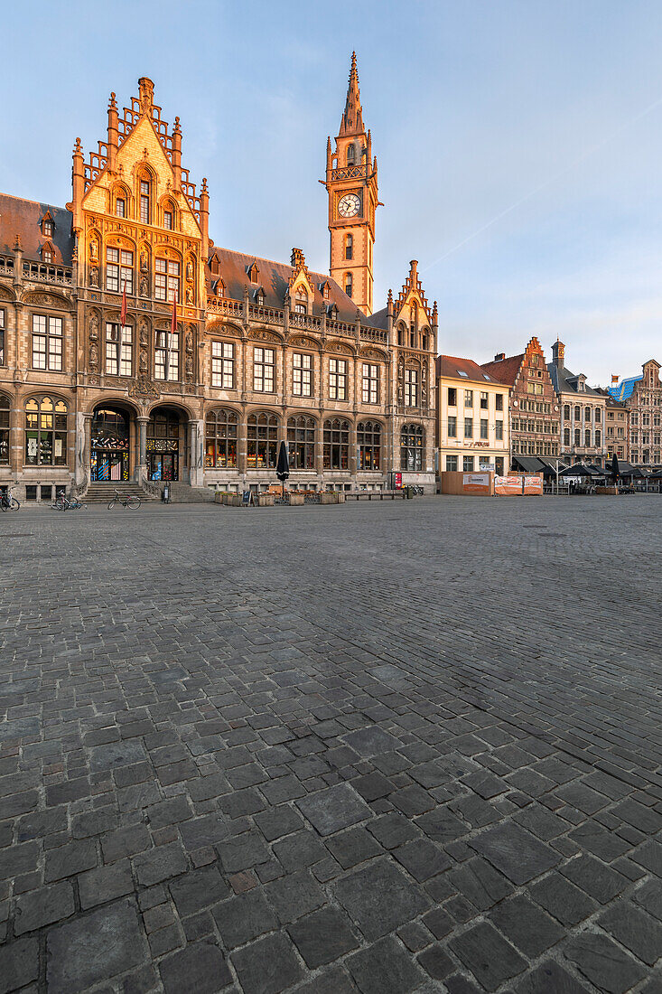Korenmarkt square in Ghent (East Flanders, Flemish Region, Belgium, Europe)