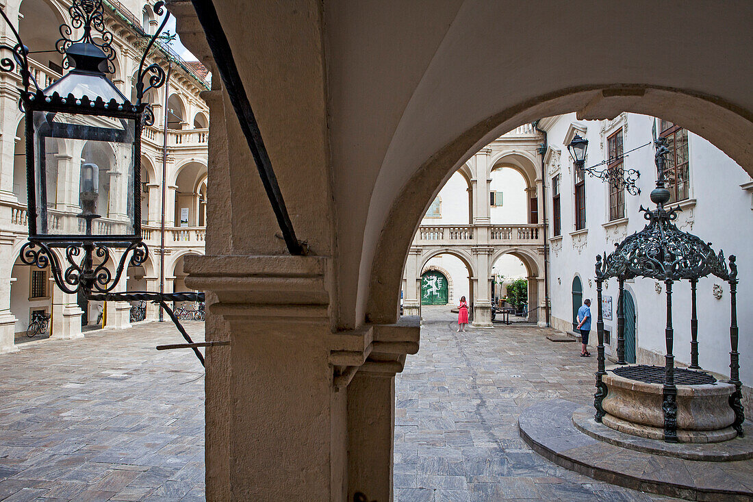 courtyard of Landhaus, Landhausshof, Graz, Austria