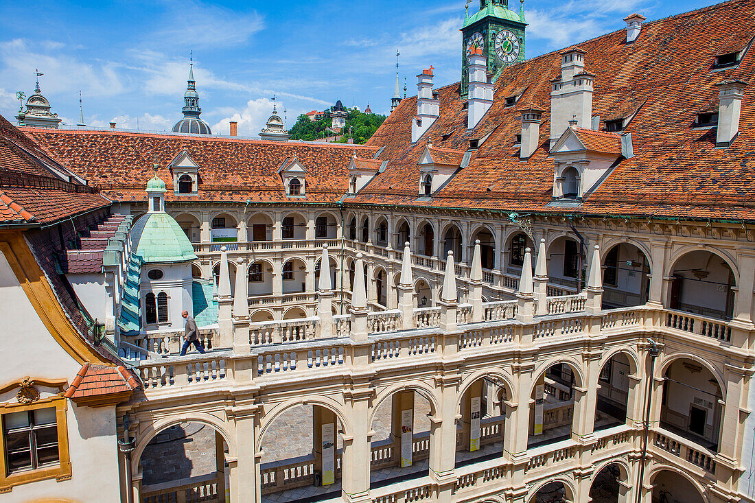 courtyard of Landhaus, Landhausshof, Graz, Austria