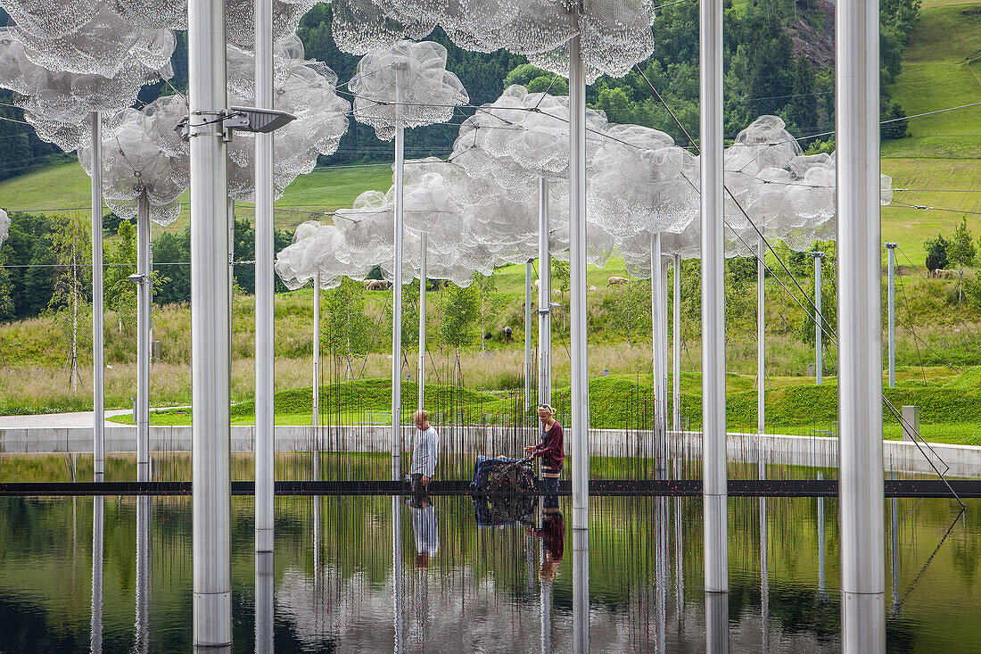 Crystal Cloud and Mirror Pool, Swarovski Kristallwelten, Crystal World museum, Innsbruck, Austria