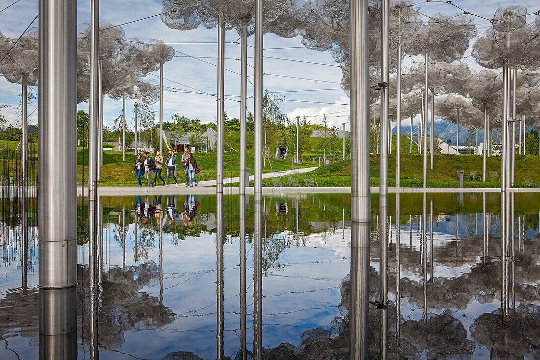 Crystal Cloud and Mirror Pool, Swarovski Kristallwelten, Crystal World museum, Innsbruck, Austria