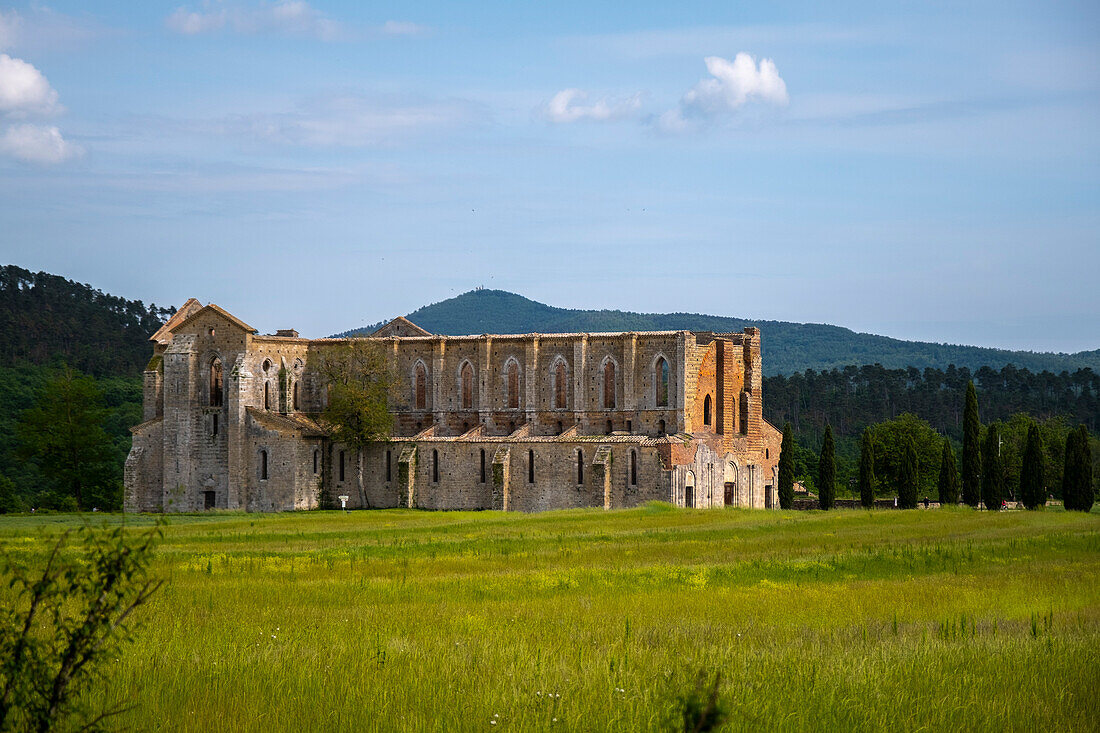 Italy, Tuscany, Siena, San Galgano basilica