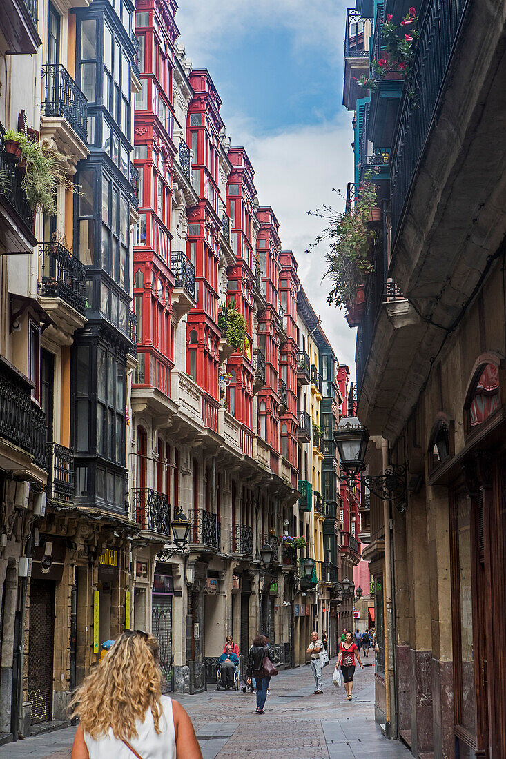 Kapelagile Straße, Altstadt (Casco Viejo), Bilbao, Spanien