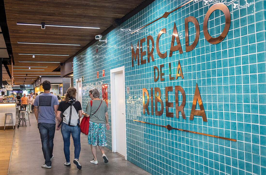 Entrance to La Ribera market, Bilbao, Spain