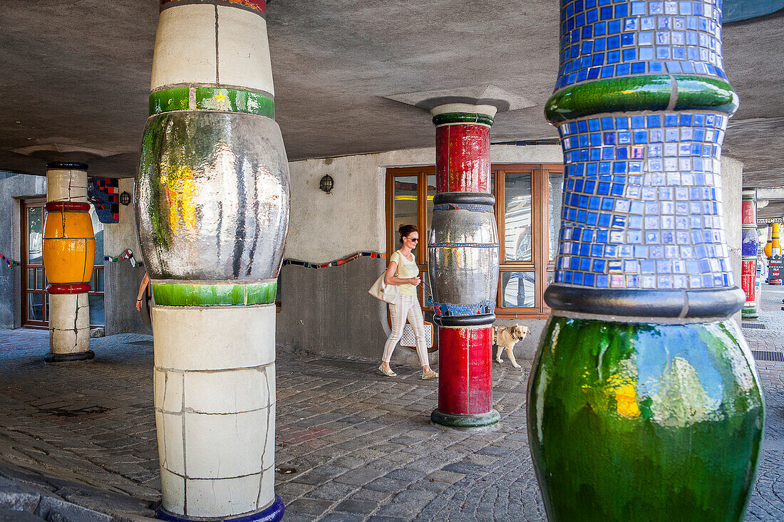 Hundertwasser Haus a residential apartment building designed by Friedensreich Hundertwasser, Vienna, Austria