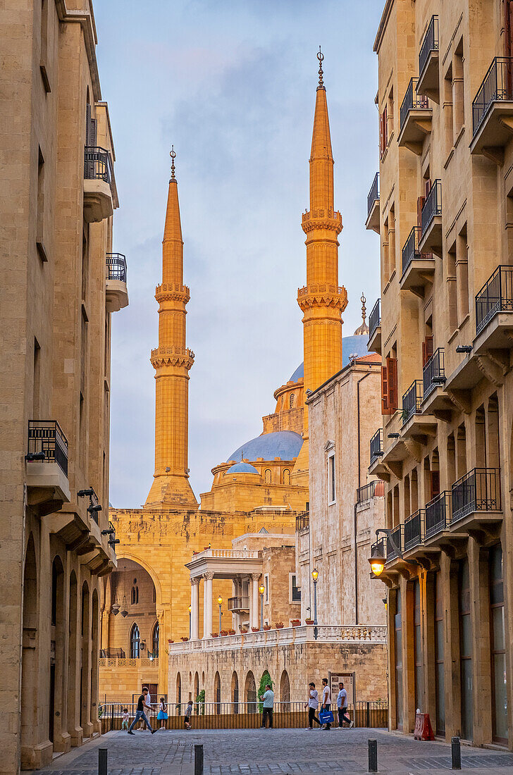 Mohammad Al-Amine Mosque from , souk Abou Nasser street, Downtown, Beirut, Lebanon