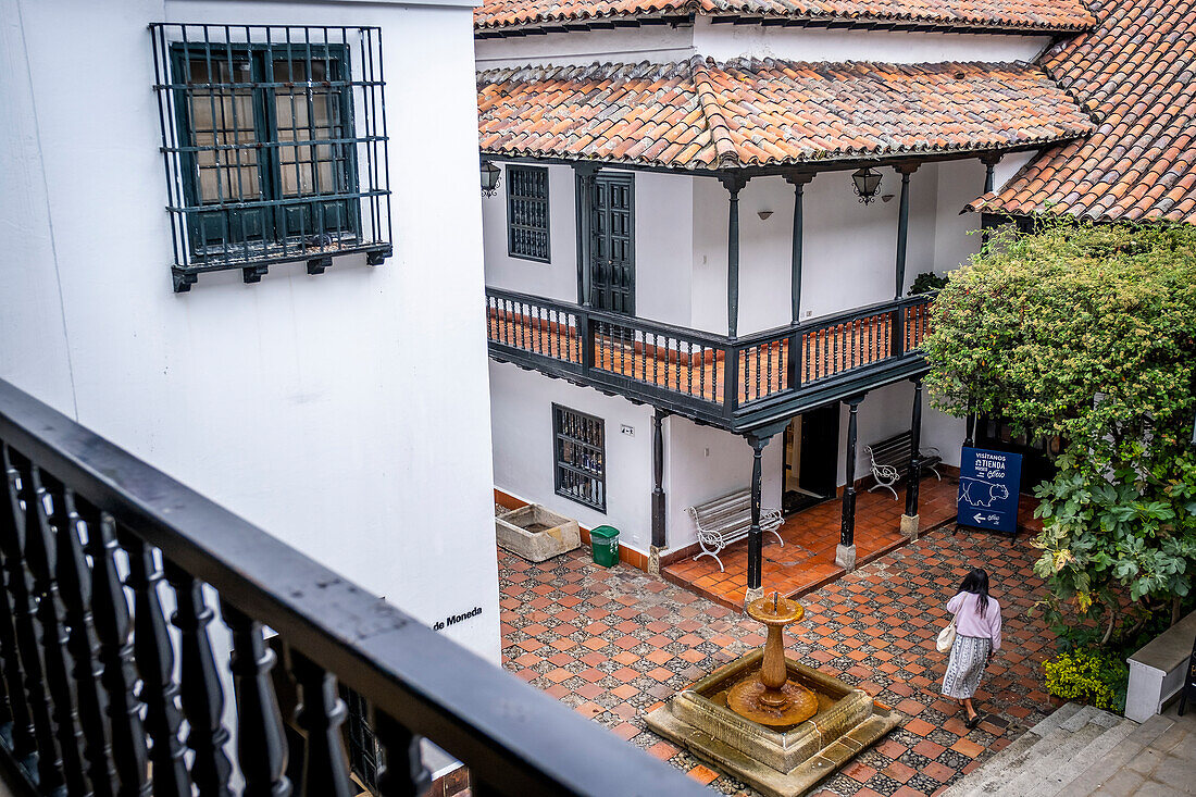 Innenhof des Museo Casa de Moneda oder Casa de la Moneda, Bogota, Kolumbien