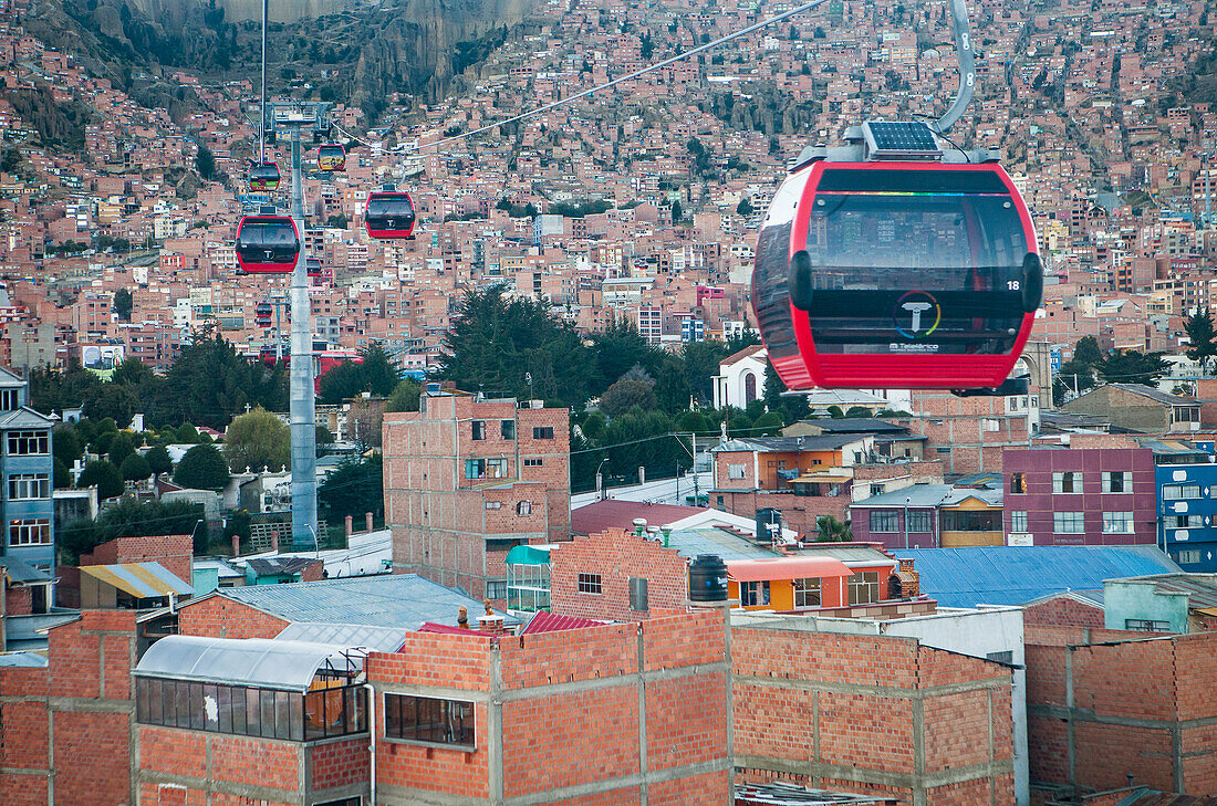 Panoramic view, cable car to El Alto, La Paz, Bolivia