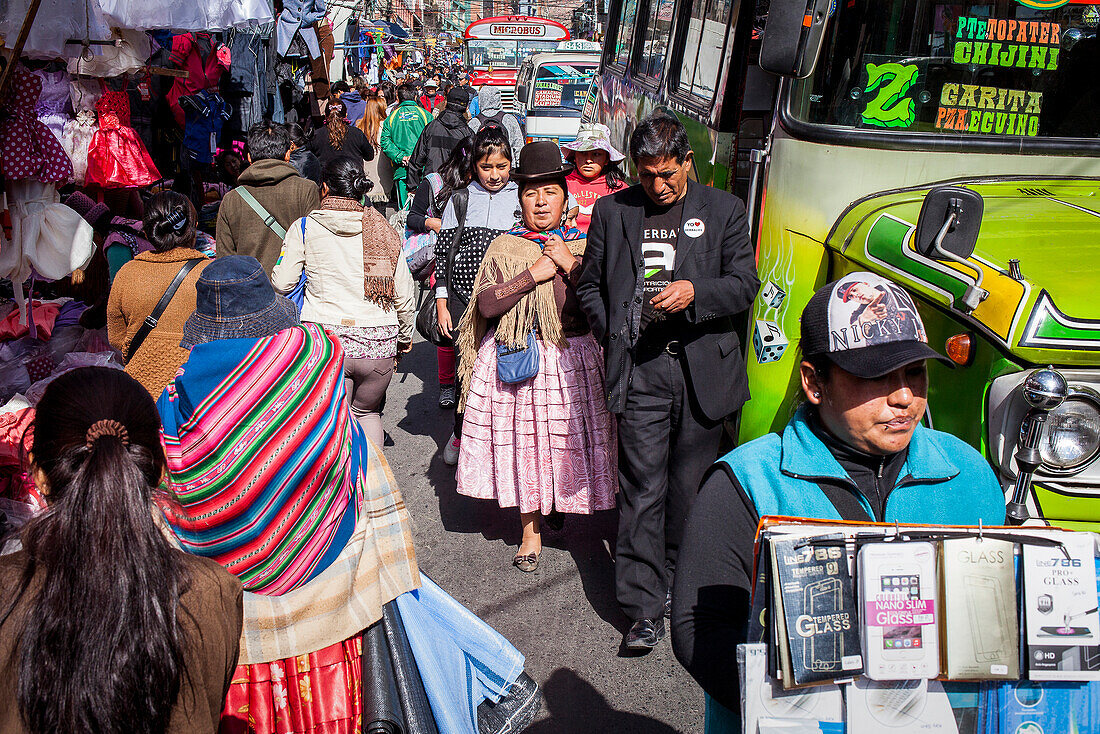 Calle Santa Cruz, La Paz, Bolivien