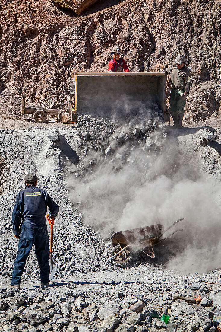 Bergleute in der Pailaviri-Mine, Cerro Rico, Potosi, Bolivien