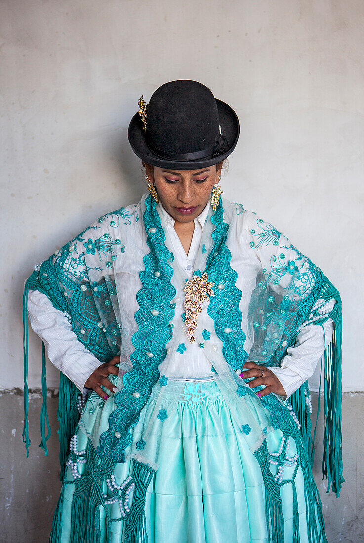 Benita la Intocable, cholita female wrestler,El Alto, La Paz, Bolivia