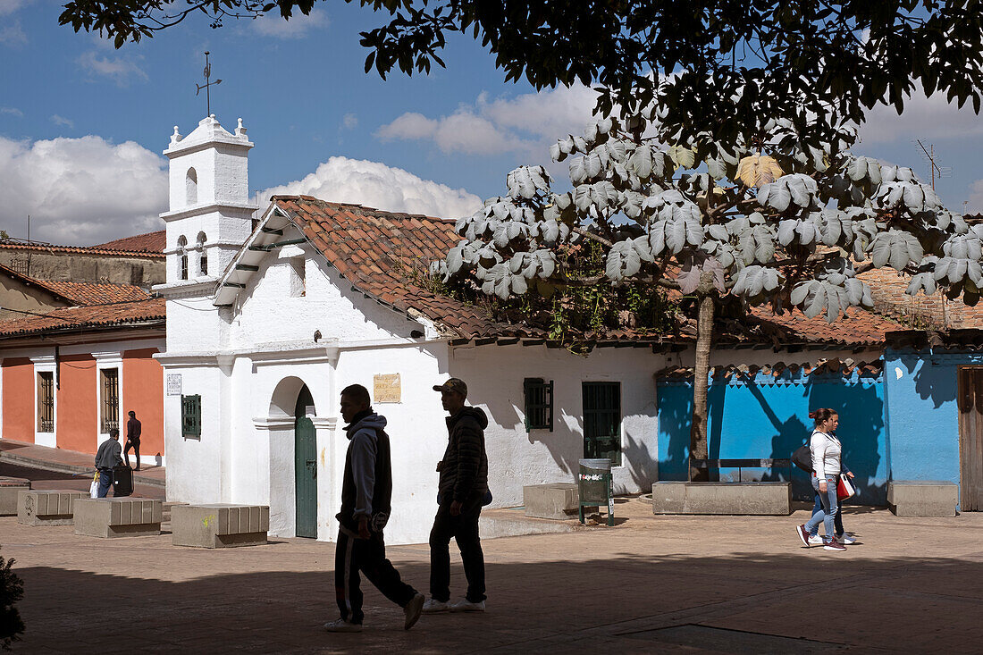 Ermita de, San Miguel del Principe, hermitage, in Plazoleta Chorro de Quevedo, Candelaria neighborhood, Bogotá, Colombia