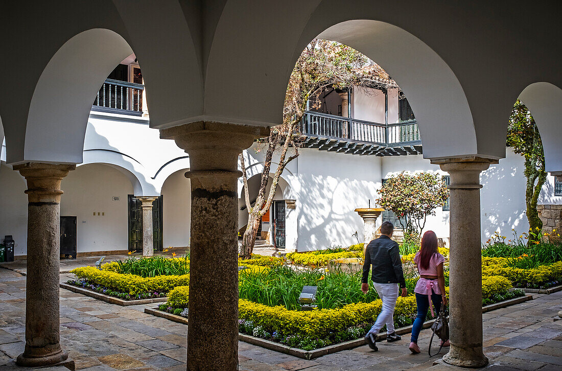 Courtyard of Museo Casa de Moneda or Casa de la Moneda museum, Bogota, Colombia