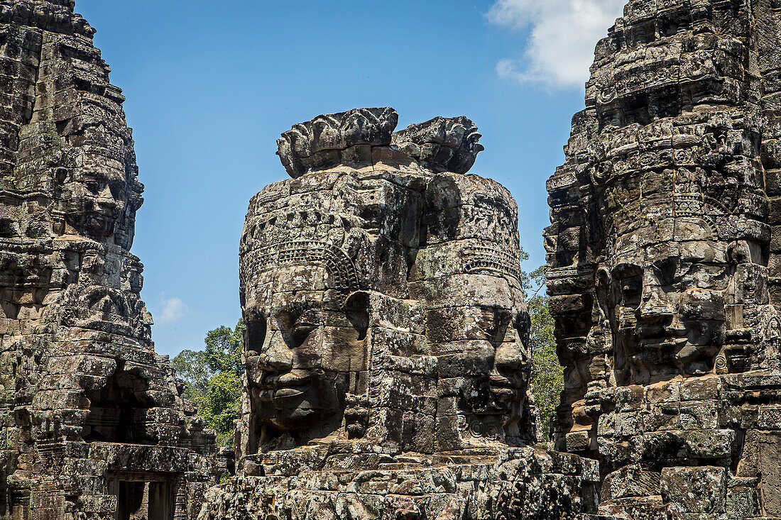 Bayon-Tempel, Angkor Thom, Angkor, Siem Reap, Kambodscha