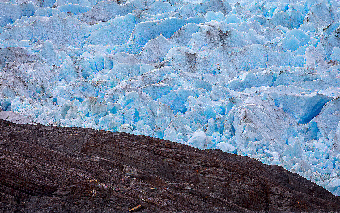 Detail, Grey Glacier, im Grey Lake, Torres del Paine Nationalpark, Patagonien, Chile