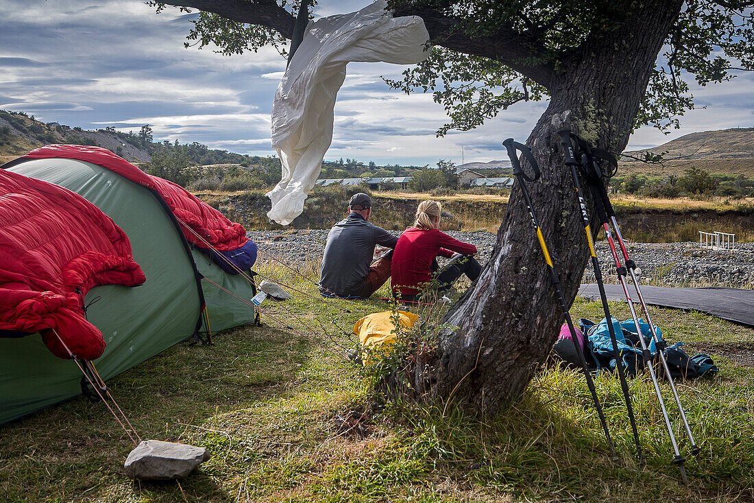 Camping area Las Torres,Torres del Paine national park, Patagonia, Chile