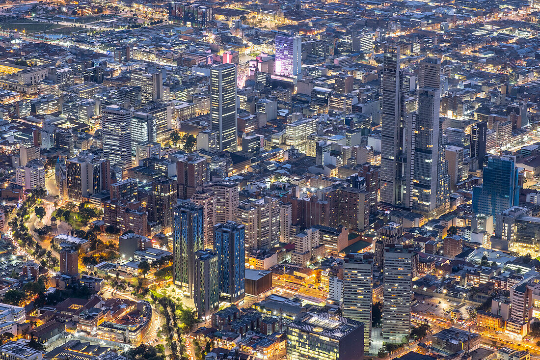 Skyline, Stadtzentrum, Bogota, Kolumbien