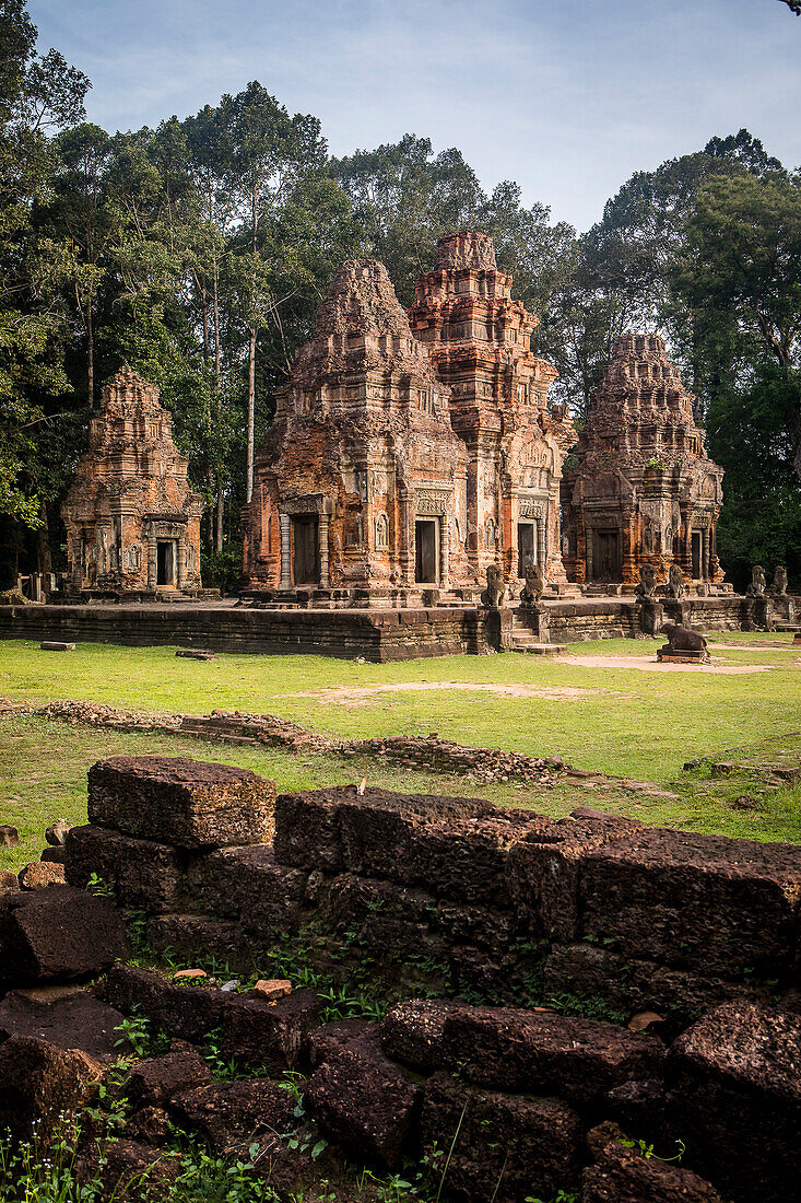 Preah Ko Tempel (Roluos Gruppe), Archäologischer Park von Angkor, Siem Reap, Kambodscha