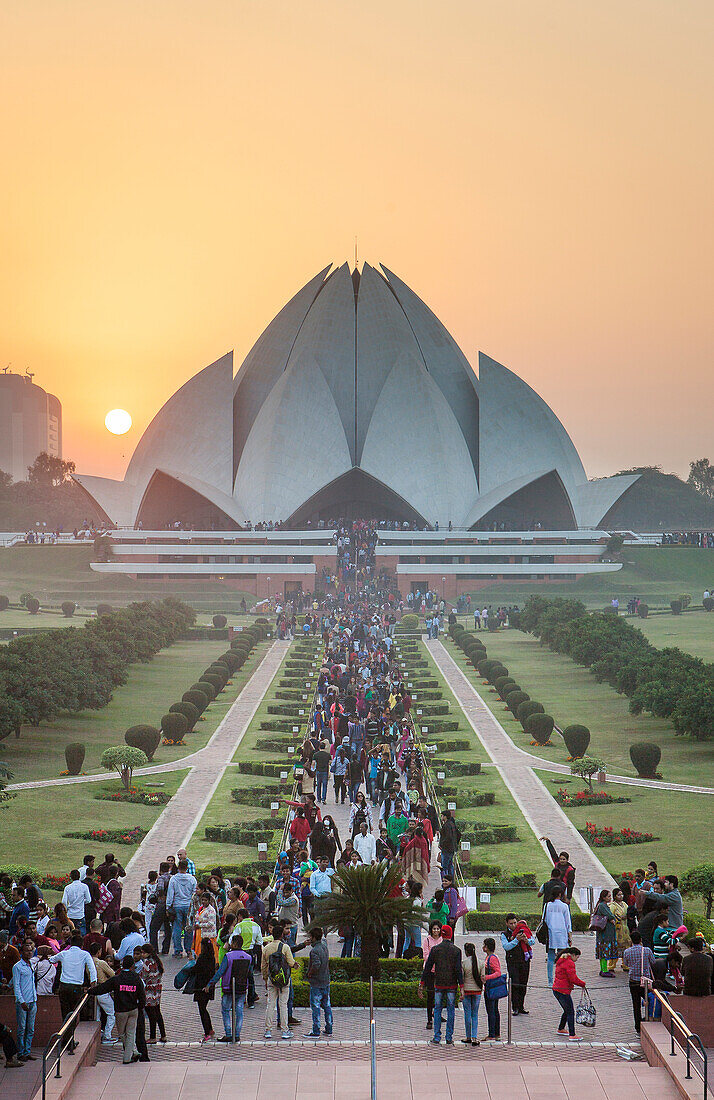 Lotus Temple of the Bahai faith, New Delhi, India.